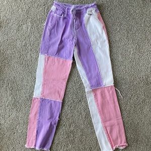 Pink/Purple Patchwork Pants